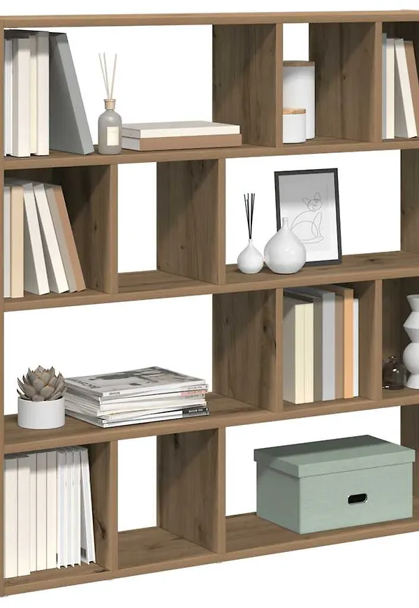 Stilren brun hylla i ek från vidaXL.