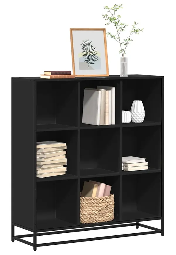 Svart vidaXL-hylla i riktigt snygg modell.