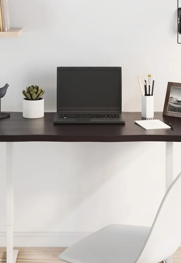 Modern brun avlastningsbord i ek 2025 från vidaXL.