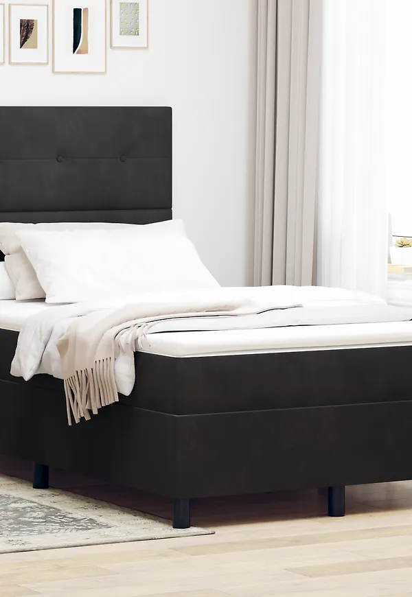 Komfortabel sängram i svart från vidaXL.