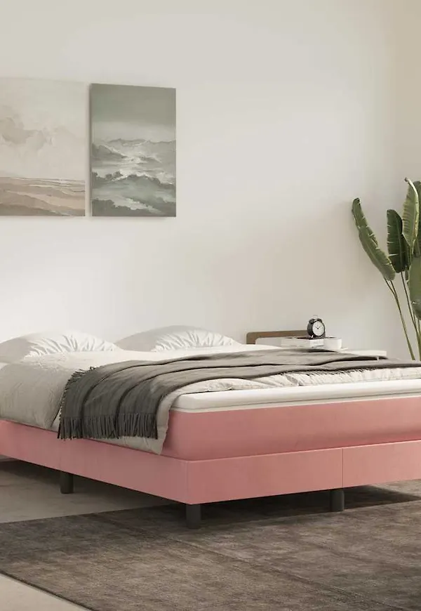 Stilren sängram i rosa från vidaXL.