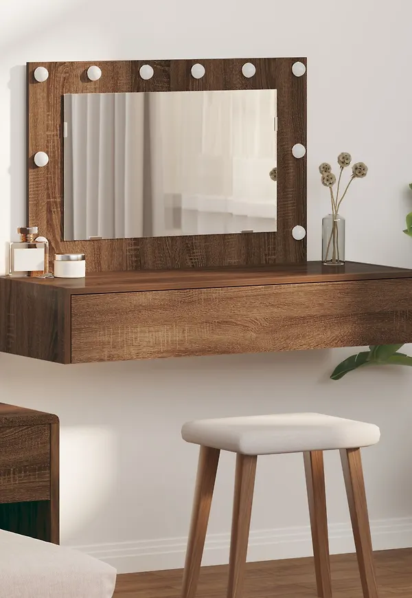 Stilriktig toalettbord i ek från vidaXL.