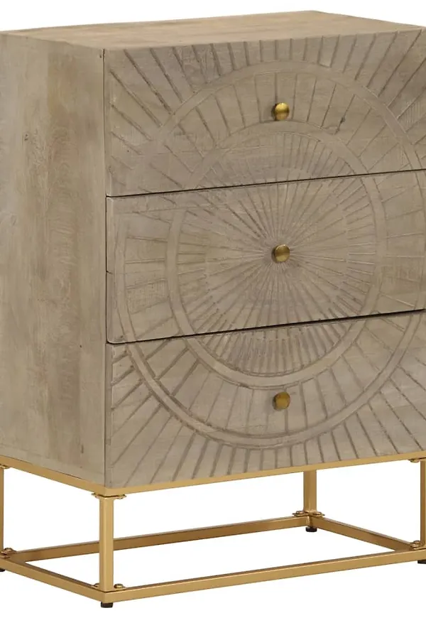 Jättefin brun skåp i järn från vidaXL.