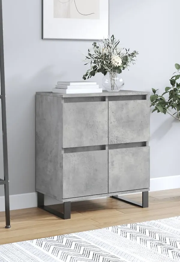 Trendig grå bord i järn från vidaXL.