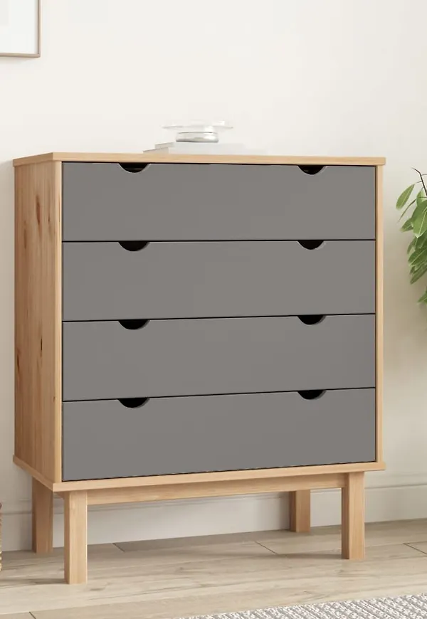 Klassisk byrå i grått från vidaXL.