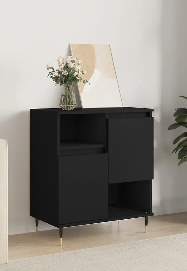 Snygg vidaxl bord i svart färg gjord i järn.