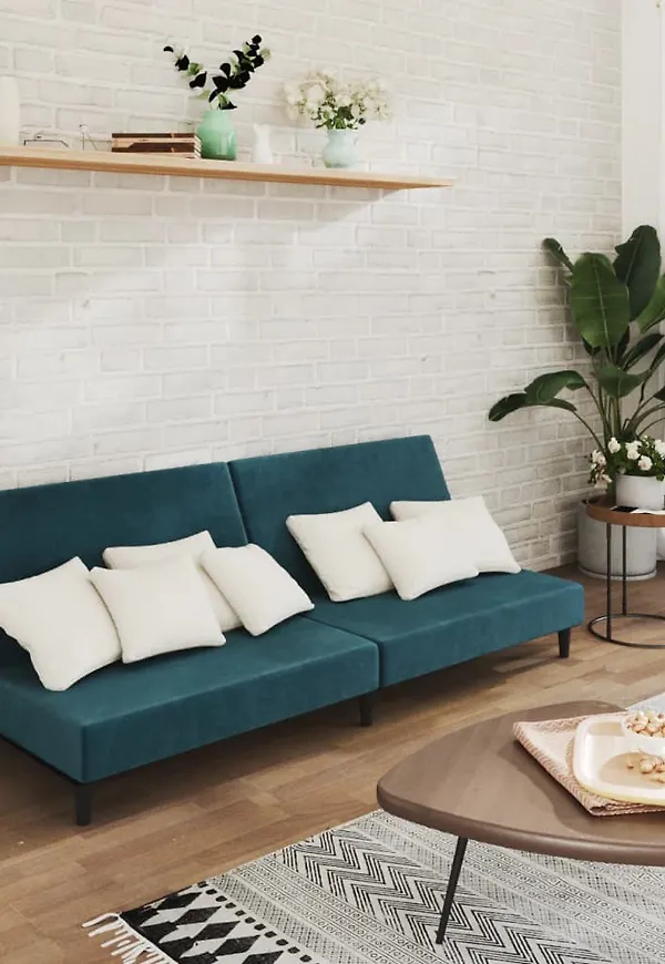 Blå vidaXL-soffa i supersnygg modell.