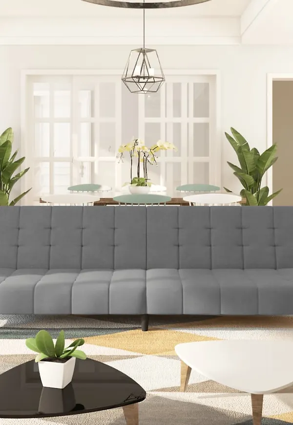 Trendig soffa i grått från vidaXL.