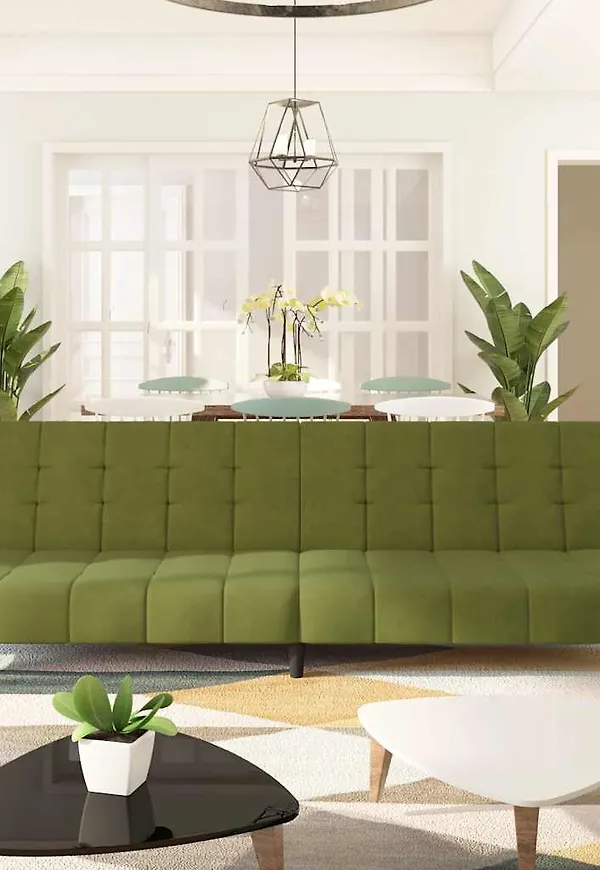 Grön vidaXL-bäddsoffa i superfin modell.