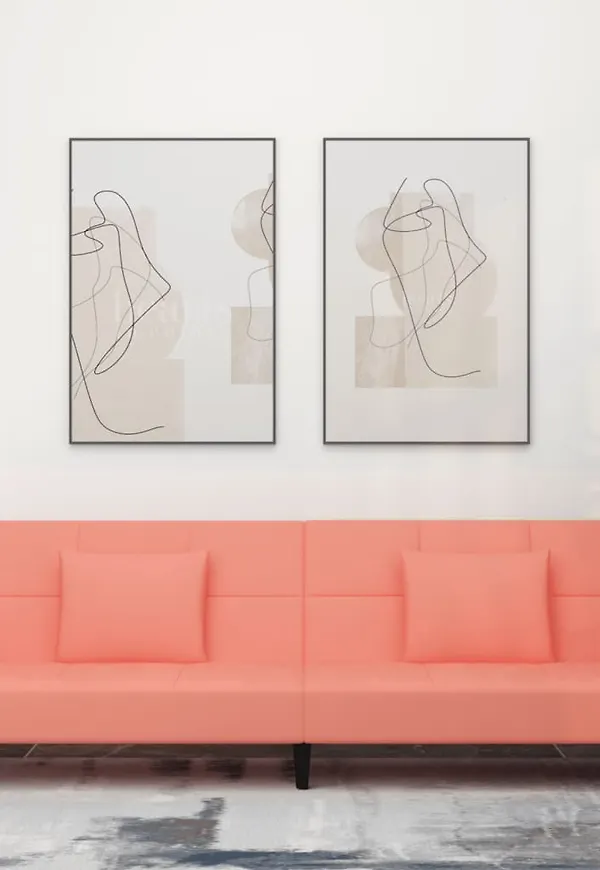 Vacker soffa i rosa från vidaXL.