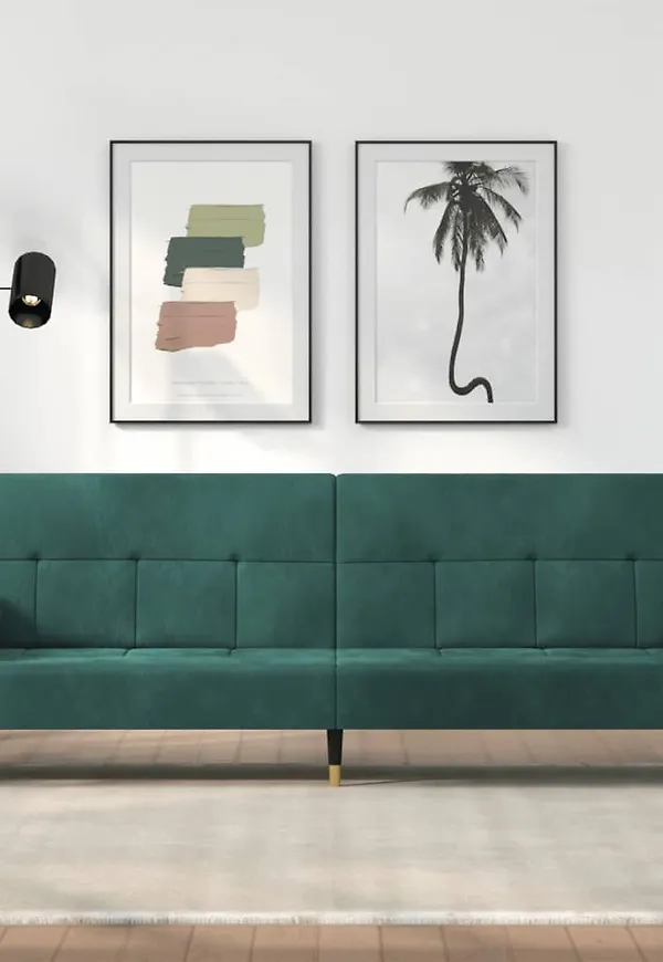 Grön vidaXL-soffa i mysig modell.