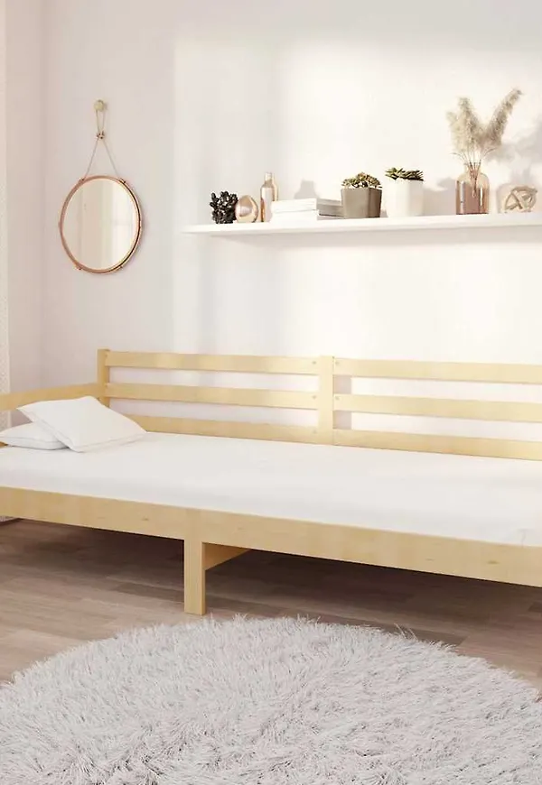 Brun vidaXL-säng i riktigt snygg modell.