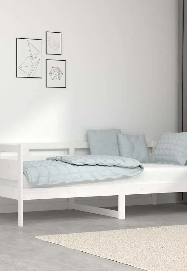 Vit vidaXL-gästsäng i riktigt fin modell.