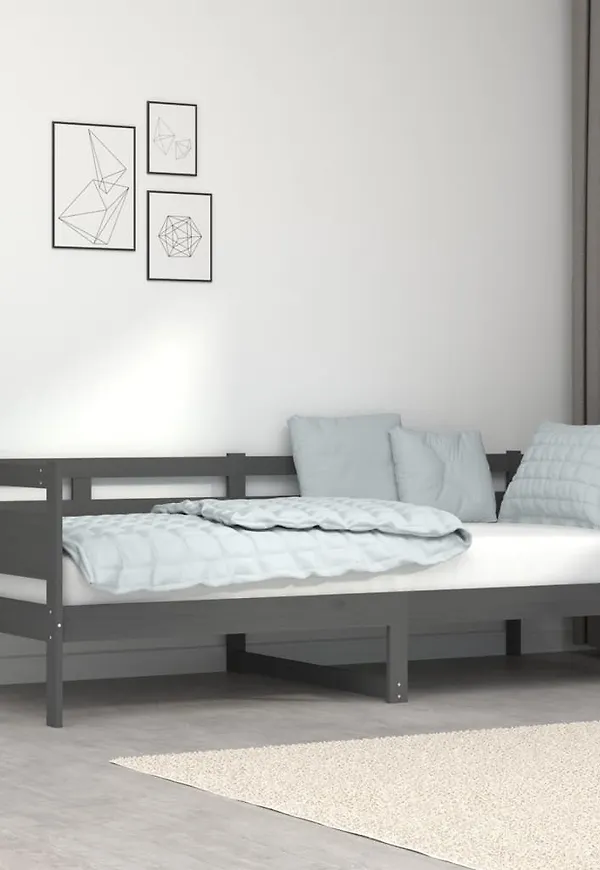 Snygg säng i grått från vidaXL.