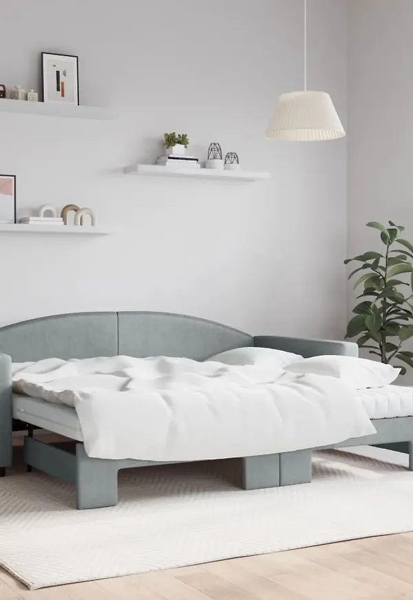 Modern grå dubbelsäng 2025 från vidaXL.