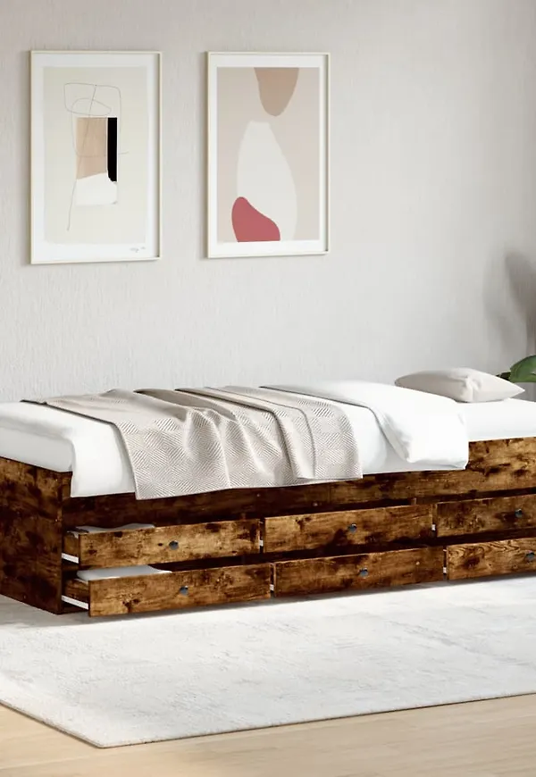 Brun vidaXL-gästsäng i komfortabel modell.