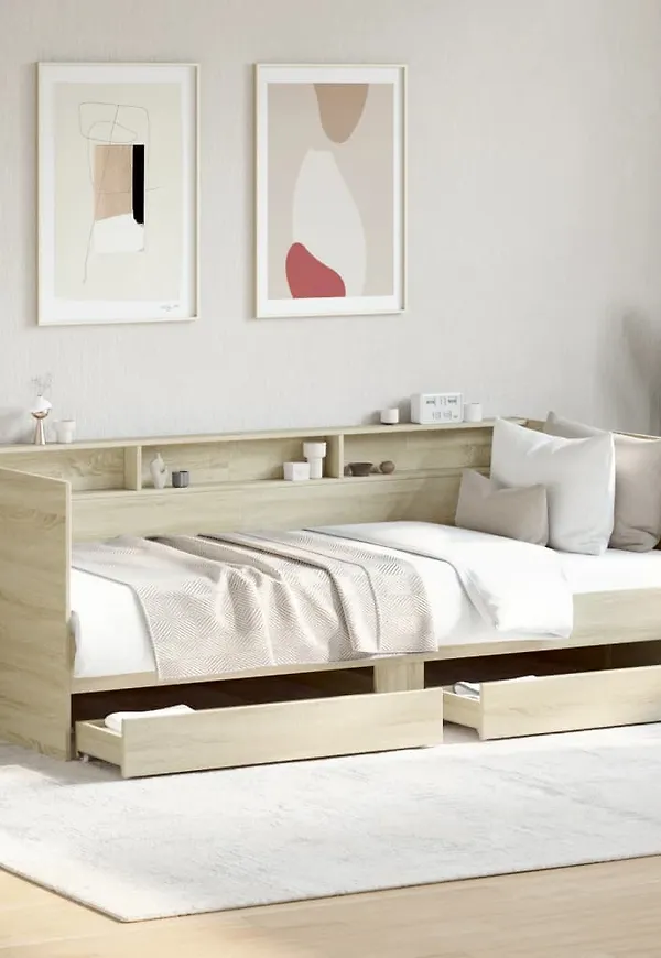 Fantastiskt snygg brun säng i ek 2025 från vidaXL.