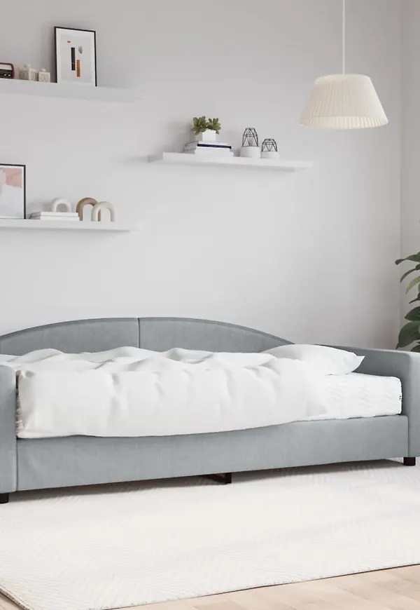 Grå vidaXL-sängram i elegant modell.