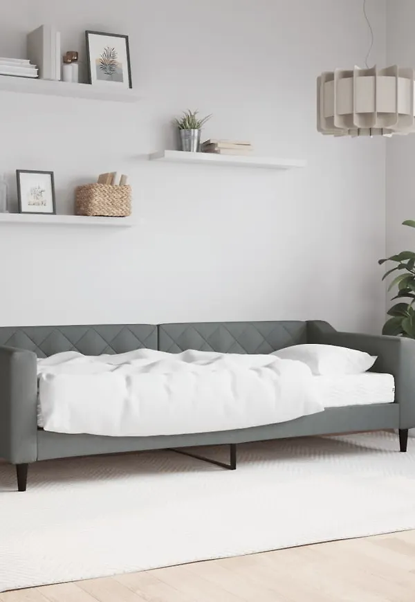 Grå vidaXL-sängram i snygg modell.