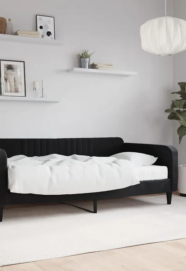 Modern svart sängram 2025 från vidaXL.