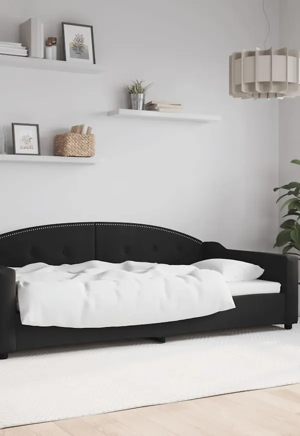 Modern svart sängram 2025 från vidaXL.