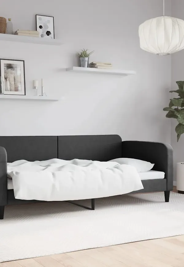 Svart vidaXL-sängram i snygg modell.