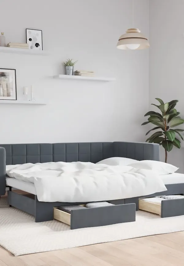 Moderiktig säng i grått från vidaXL.