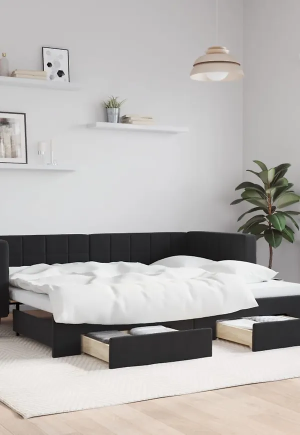 Exklusiv dubbelsäng i svart från vidaXL.