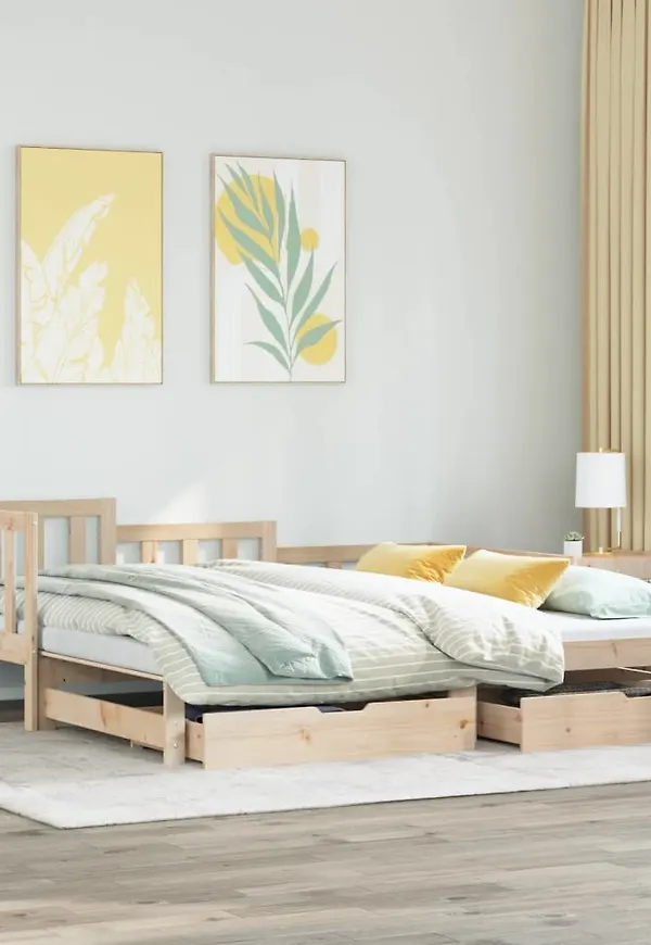 Stilriktig gästsäng i brunt från vidaXL.