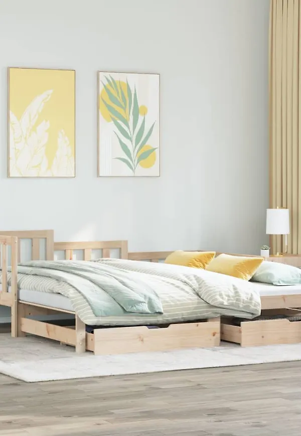 Brun vidaXL-säng i mysig modell.