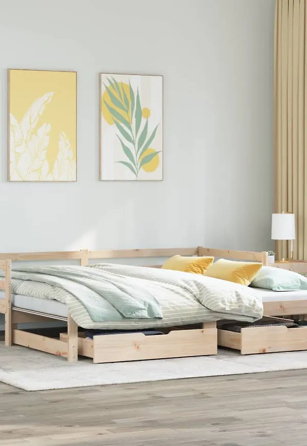 Fantastiskt fin dubbelsäng i brunt från vidaXL.