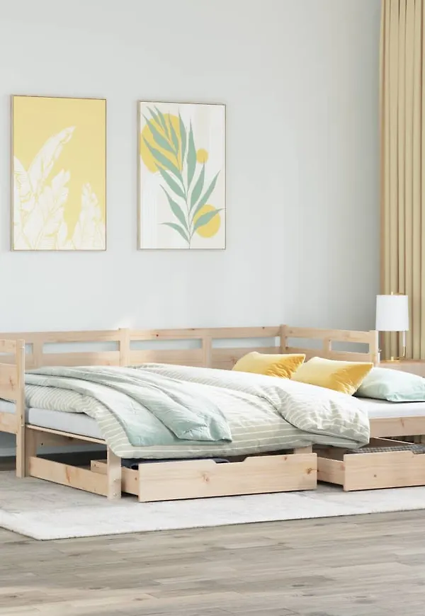 Brun vidaXL-dubbelsäng i elegant modell.