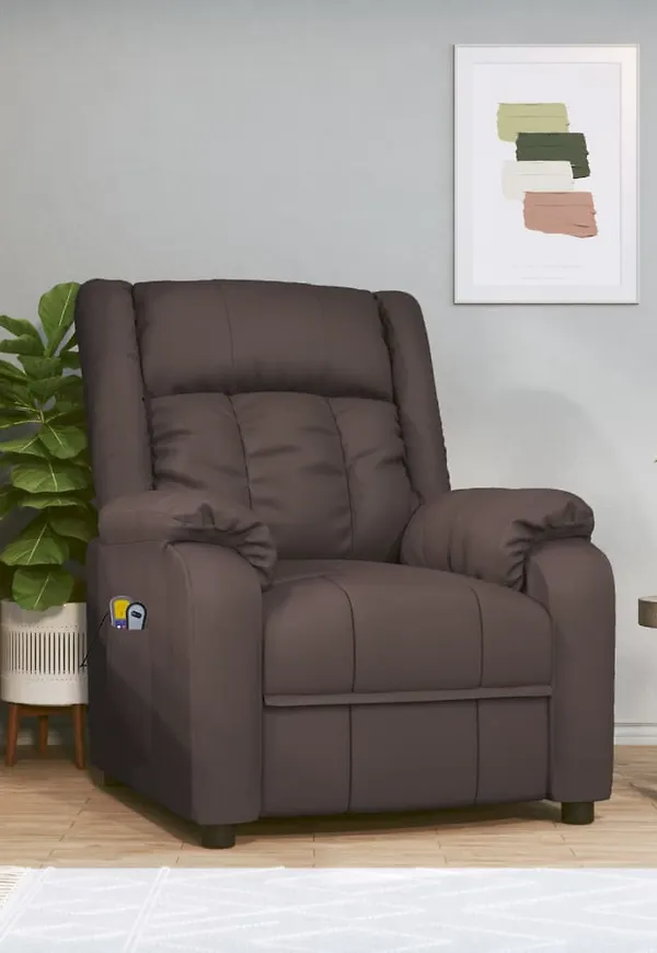 Brun vidaXL-bomullsstol i stilriktig modell.