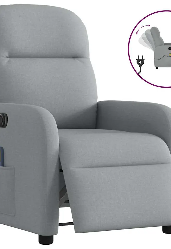 Snygg fåtölj i grått från vidaXL.