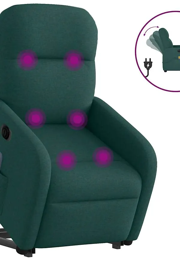 Stilriktig massagefåtölj i grönt från vidaXL.