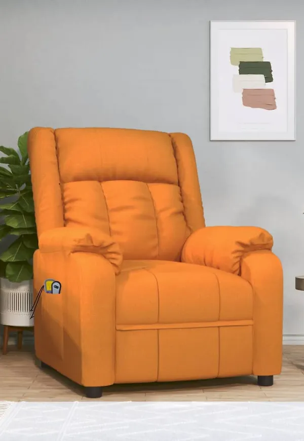 Vacker fåtölj i gult från vidaXL.