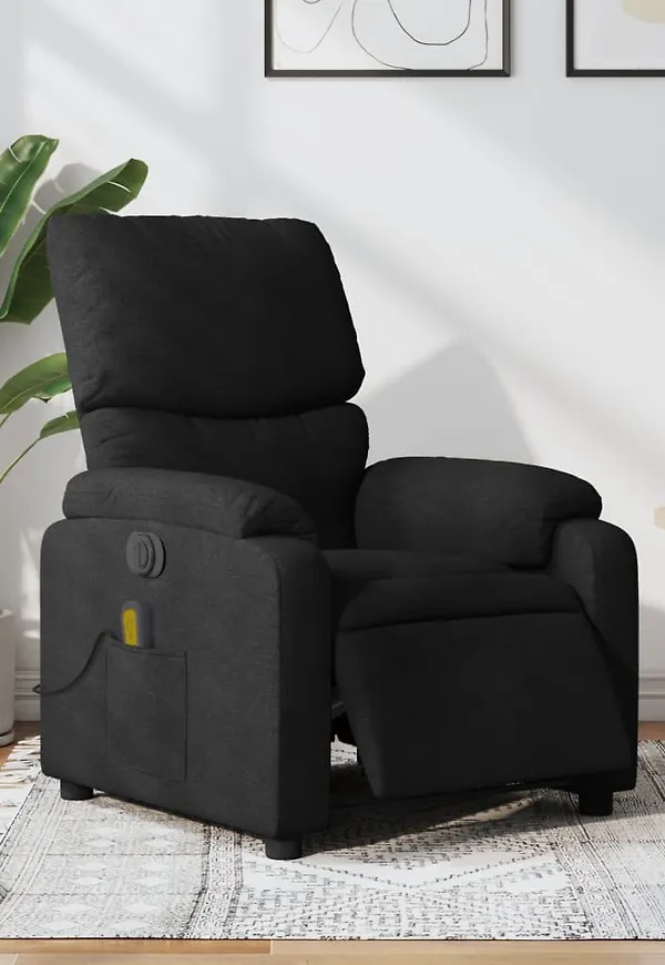 Vacker reclinerfåtölj i svart från vidaXL.