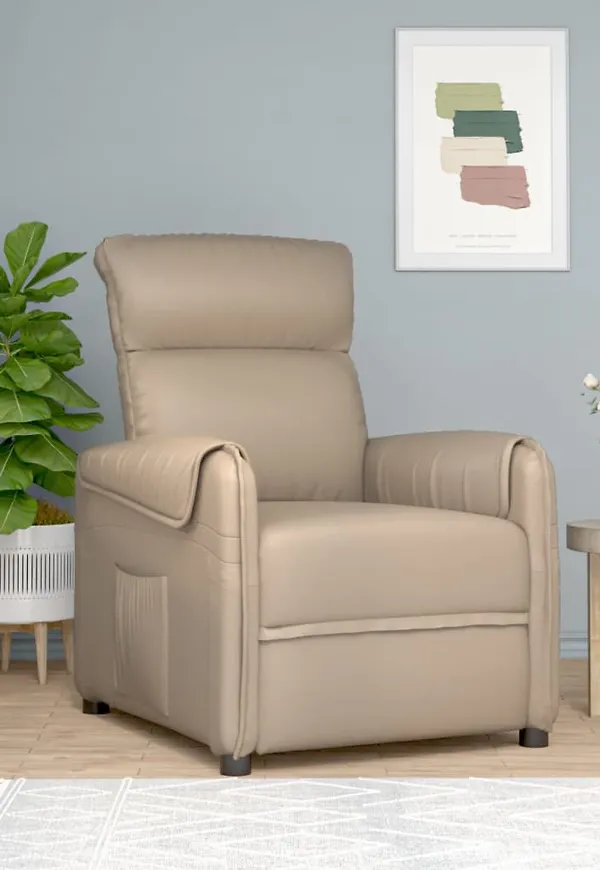 Trendig vidaxl fåtölj i brun färg gjord i bomull.