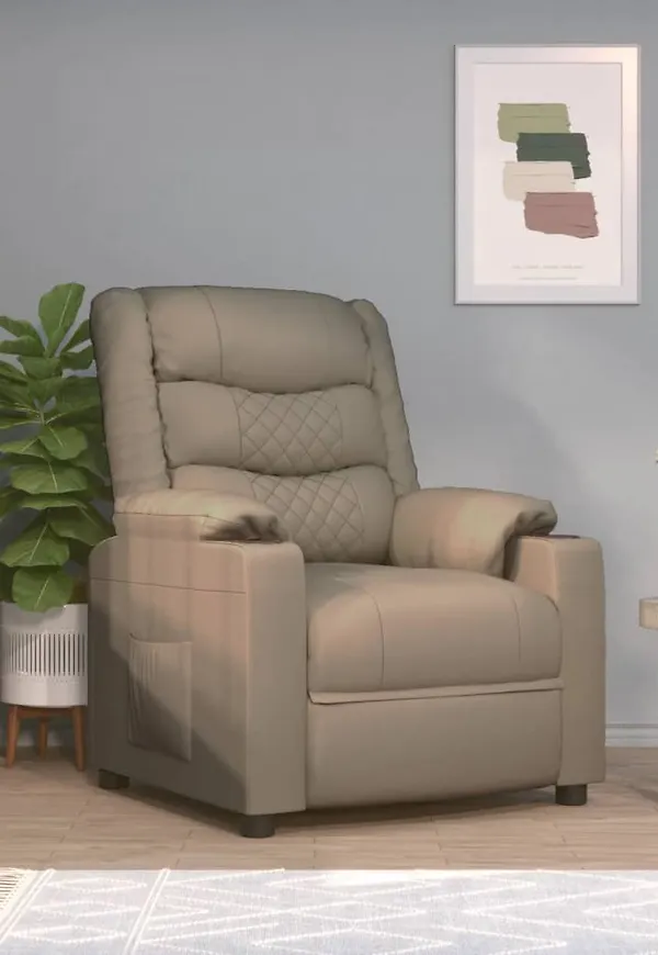 Komfortabel brun fåtölj i bomull från vidaXL.