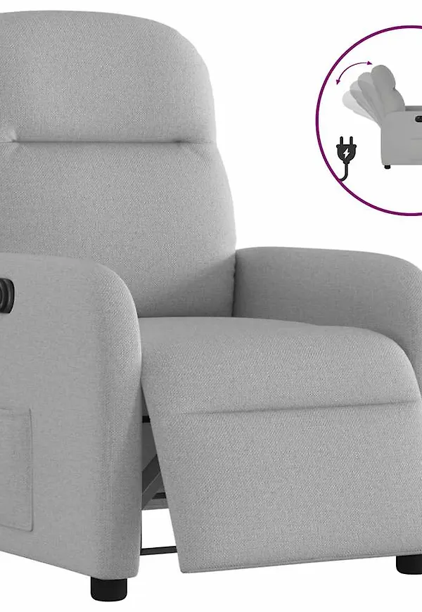 Grå vidaXL-reclinerfåtölj i smickrande modell.
