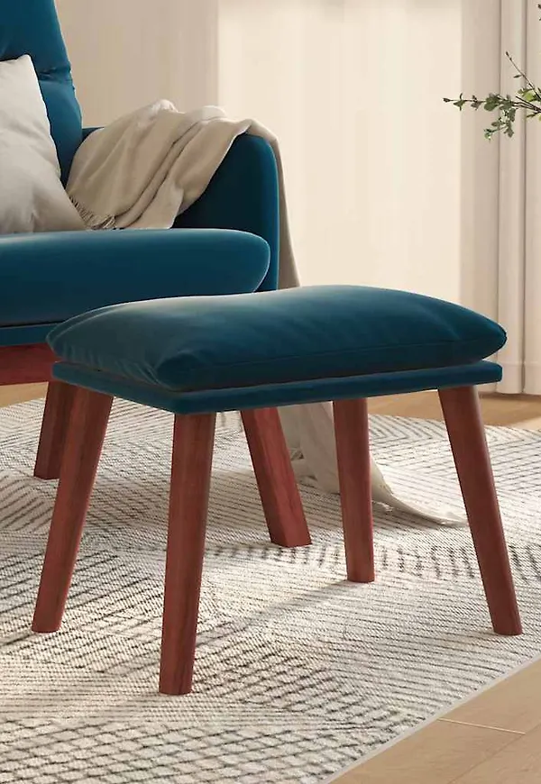 Blå vidaXL-fotpall i fin modell.
