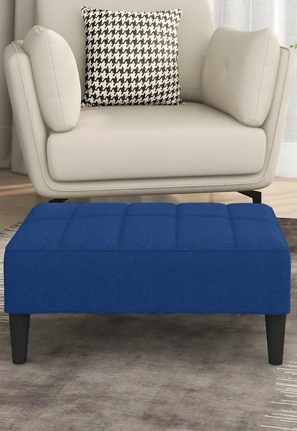 Blå vidaXL-fotpall i skön modell.