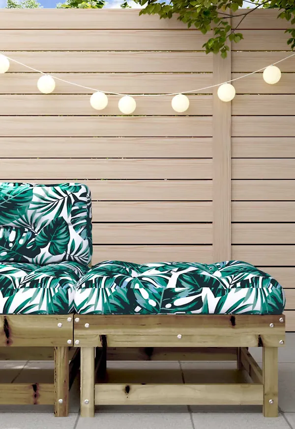 Smickrande vidaxl fotpall i brun färg gjord i bomull.