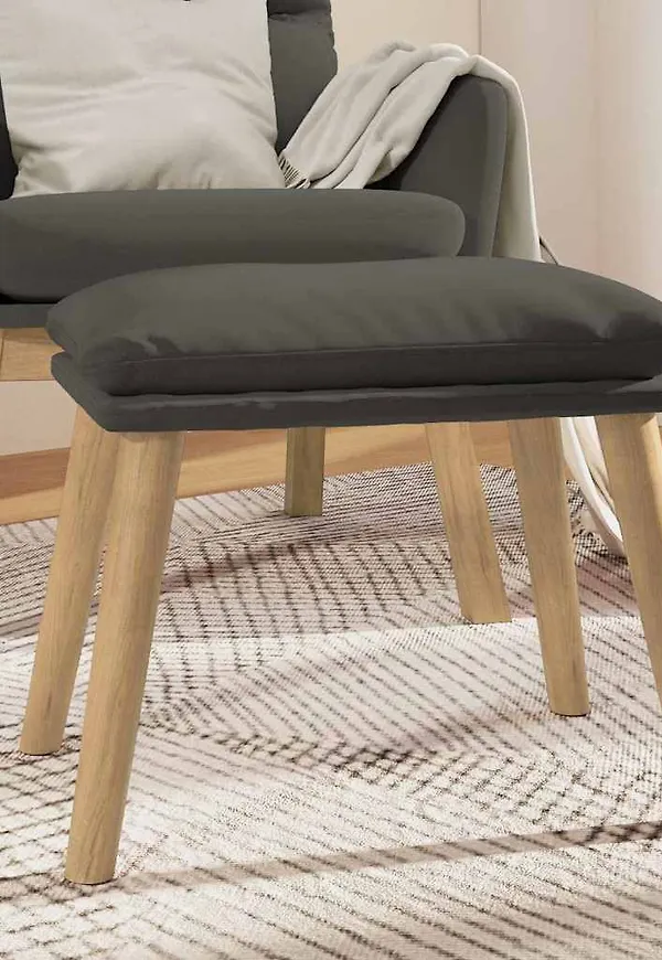 Jättefin pall i grått från vidaXL.