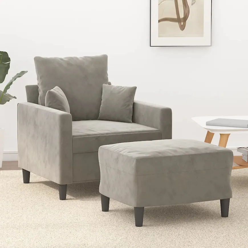 Otroligt snygg grå fåtölj 2025 från vidaXL.