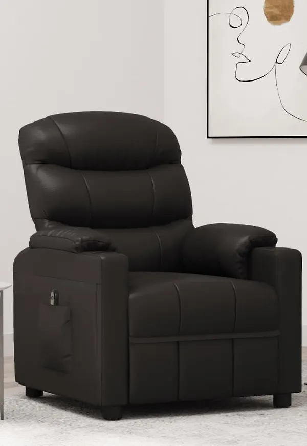 Supersnygg vidaxl fåtölj i svart färg gjord i bomull.