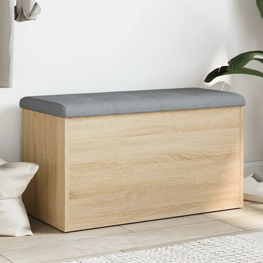 Skön bänk i ek från vidaXL.