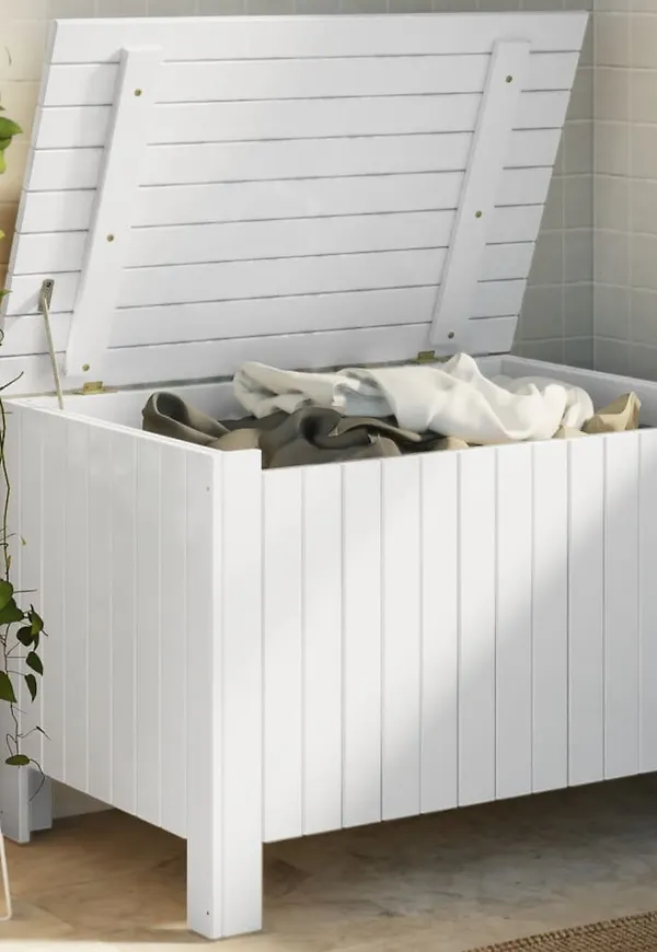 Vit vidaXL-trädgårdslåda i elegant modell.