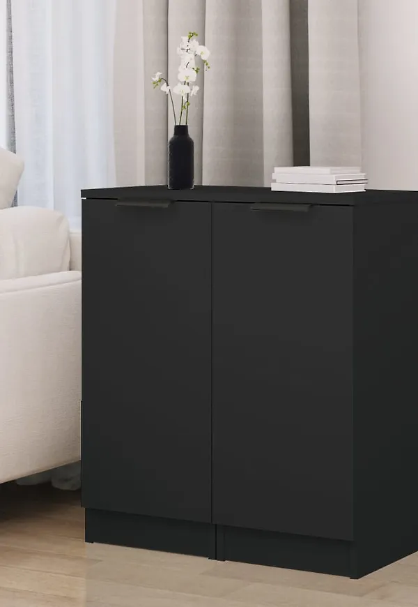 Svart vidaXL-förvaringsskåp i superfin modell.