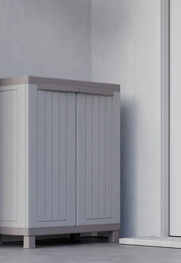 Beige vidaXL-skåp i jättesnygg modell.